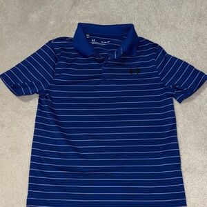 Boys under armour striped polo